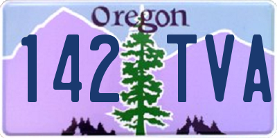 OR license plate 142TVA