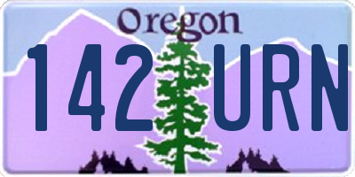 OR license plate 142URN