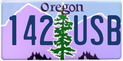 OR license plate 142USB