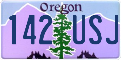 OR license plate 142USJ