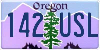 OR license plate 142USL