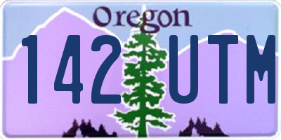 OR license plate 142UTM