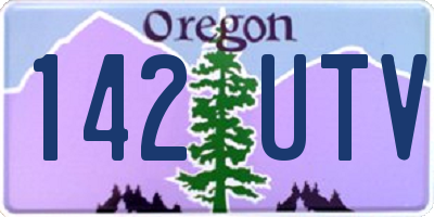 OR license plate 142UTV