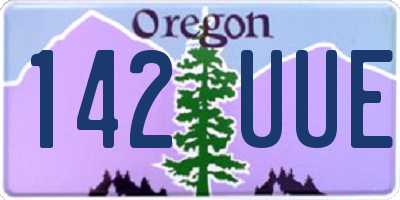 OR license plate 142UUE