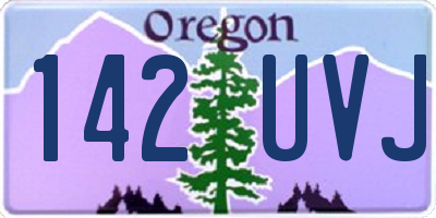 OR license plate 142UVJ