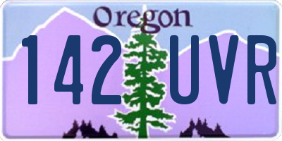 OR license plate 142UVR