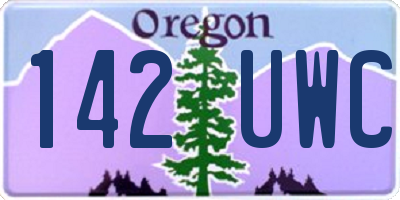 OR license plate 142UWC