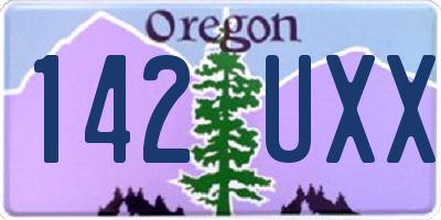 OR license plate 142UXX