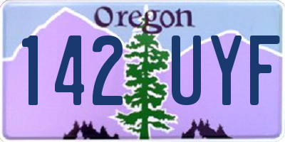OR license plate 142UYF