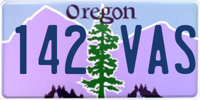 OR license plate 142VAS