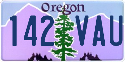 OR license plate 142VAU