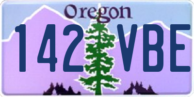 OR license plate 142VBE