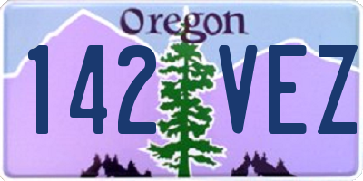 OR license plate 142VEZ