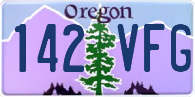 OR license plate 142VFG