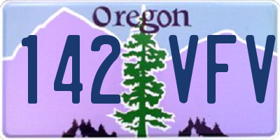 OR license plate 142VFV