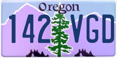 OR license plate 142VGD