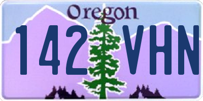 OR license plate 142VHN