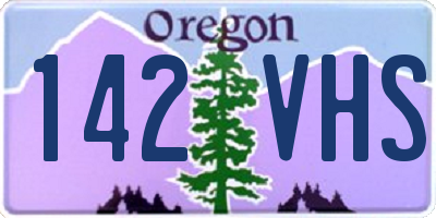 OR license plate 142VHS