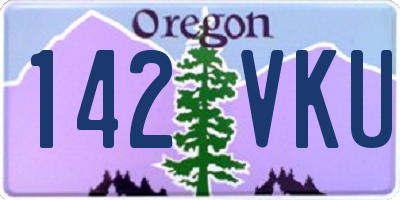 OR license plate 142VKU