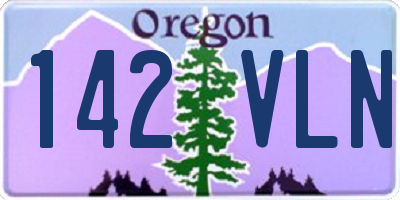 OR license plate 142VLN