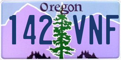 OR license plate 142VNF