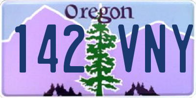 OR license plate 142VNY