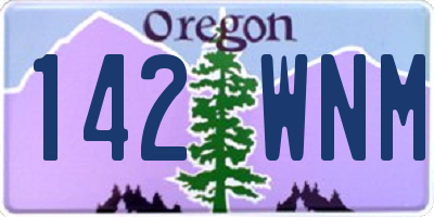 OR license plate 142WNM