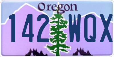 OR license plate 142WQX
