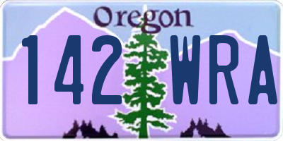 OR license plate 142WRA