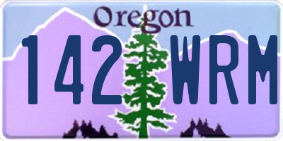 OR license plate 142WRM