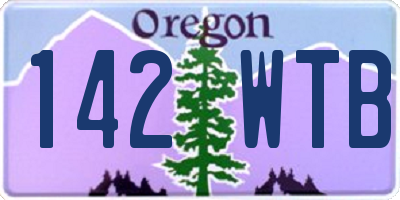 OR license plate 142WTB