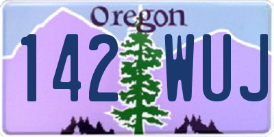 OR license plate 142WUJ