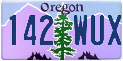 OR license plate 142WUX