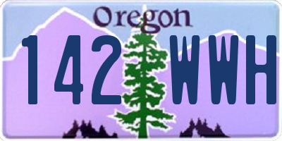 OR license plate 142WWH
