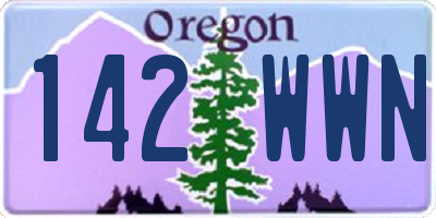 OR license plate 142WWN