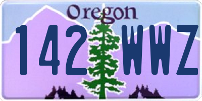OR license plate 142WWZ