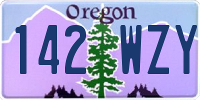 OR license plate 142WZY