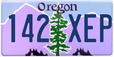 OR license plate 142XEP