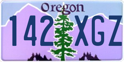 OR license plate 142XGZ