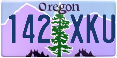 OR license plate 142XKU