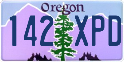 OR license plate 142XPD