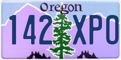 OR license plate 142XPO