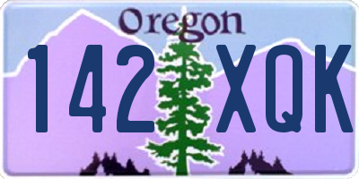 OR license plate 142XQK