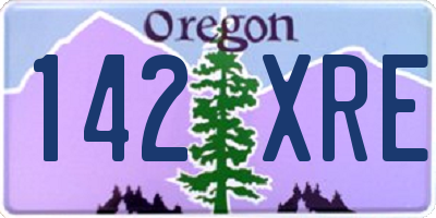 OR license plate 142XRE