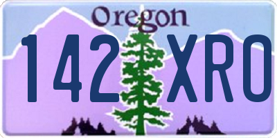 OR license plate 142XRO