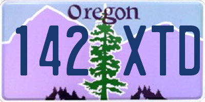OR license plate 142XTD