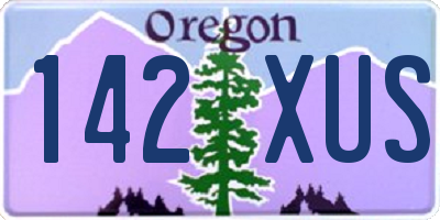 OR license plate 142XUS
