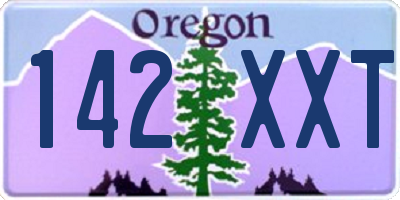 OR license plate 142XXT
