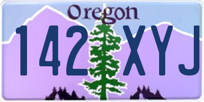 OR license plate 142XYJ