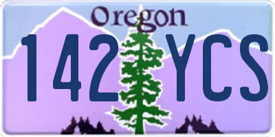 OR license plate 142YCS